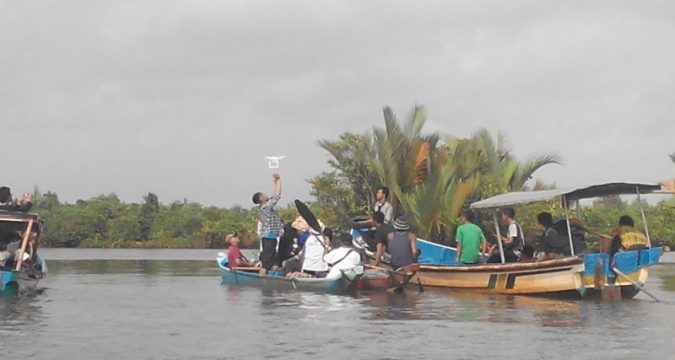susur hutan nipah dan drone desa Blogger Banyumas di Festival Nipah