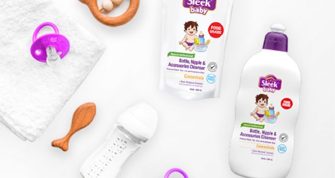 sleek baby sabun botol bayi